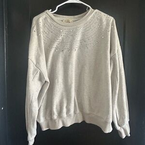 Embellished Gray Women's Sweater